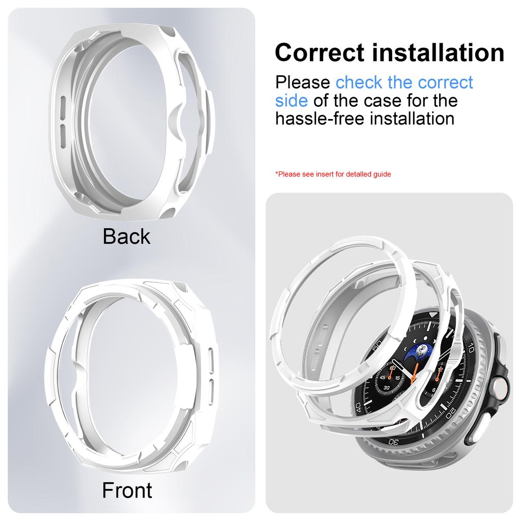 Custodia protettiva con lunetta robusta + paraurti morbido in TPU per Samsung Galaxy Watch 8 classic 46mm Cover protettiva Galaxy Watch 8 classic Protezione