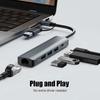 USB-C Hub Multiport Adapter USB-A RJ45 Gigabit Ethernet Docking Station for MacBook Pro USB 3.0 5 Ports in Stock