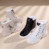 Winter Thick Women's Snow Boots with High Top and Velvet Thick Bottom Women's Shoes Warm and Anti Slip Women's Cotton Shoes