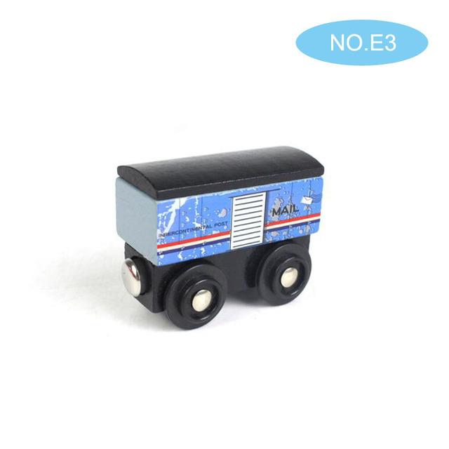 Small Wooden Scene Car Toys Magnetic Train Toy Truck Fit All Kinds Wooden Railway Train Track Children Gifts