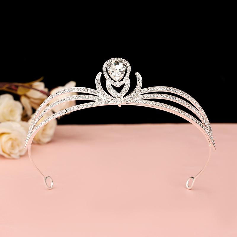 Children's Crown Hair Accessories  Cute Princesses Girls  Water Diamond King Crown Hair Bands Birthday Gifts for Girls Baby Headbands and Headwear