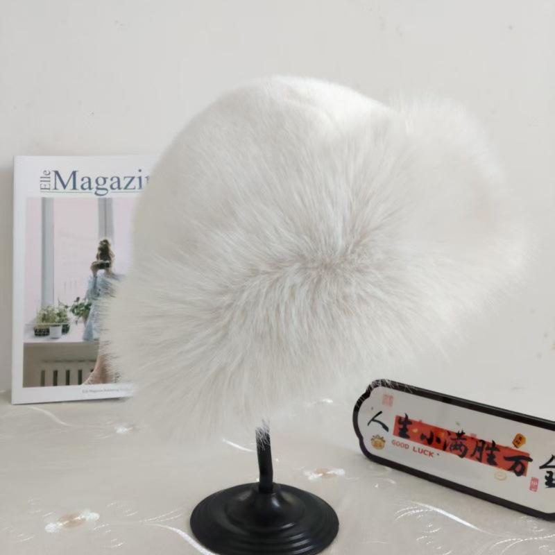 

2026 Warm Mongolian Hat Thicken Plush Warm Fur Hat Windproof Ear Protection With Fur Edge Design Hat For Cold Weather Snow Caps One Size слонова кістка