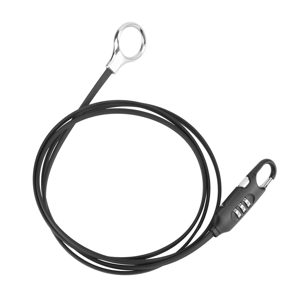 Bicycle Combination Lock Antitheft Security Helmet Lock Portable PVC Wrapped Steel Cable