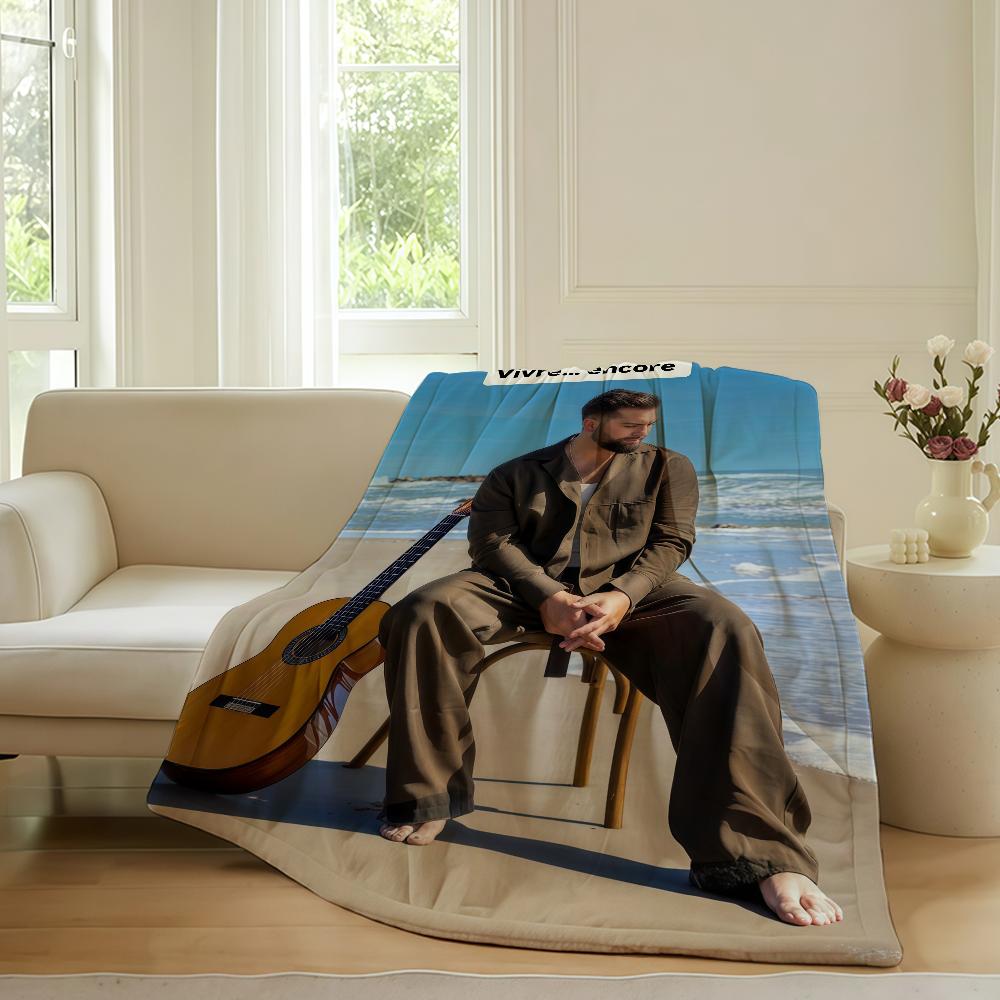 French singer Kendji Girac Blanket For Sofa Office Bed Plane Travel Sleep Read Relax Camping Soft And Warm