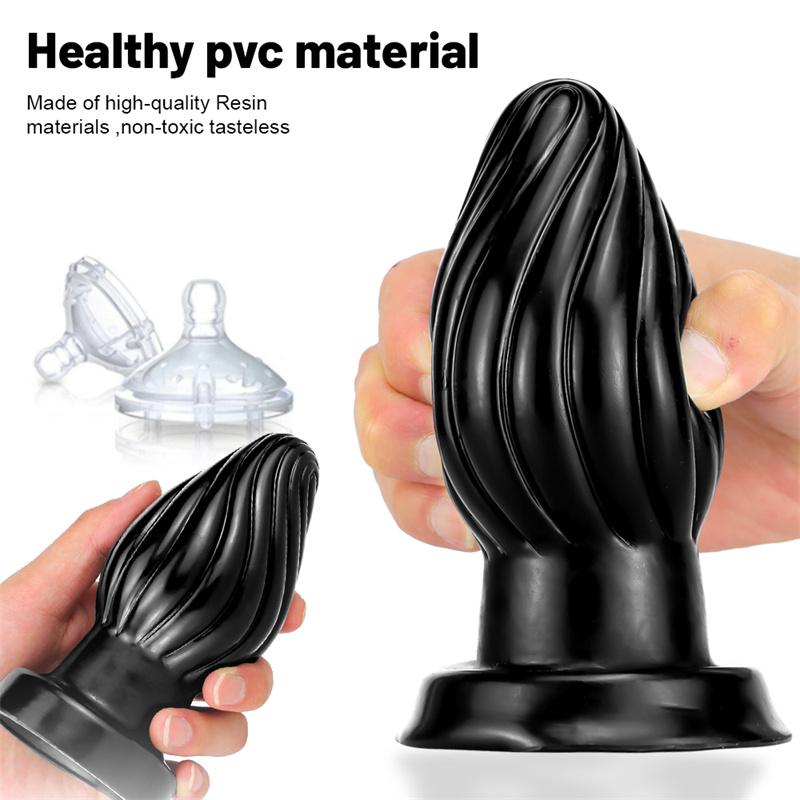 Black Threaded Butt Plug Masturbation Stick Backyard Butt Plug Sex Toys Backyard Butt Plug