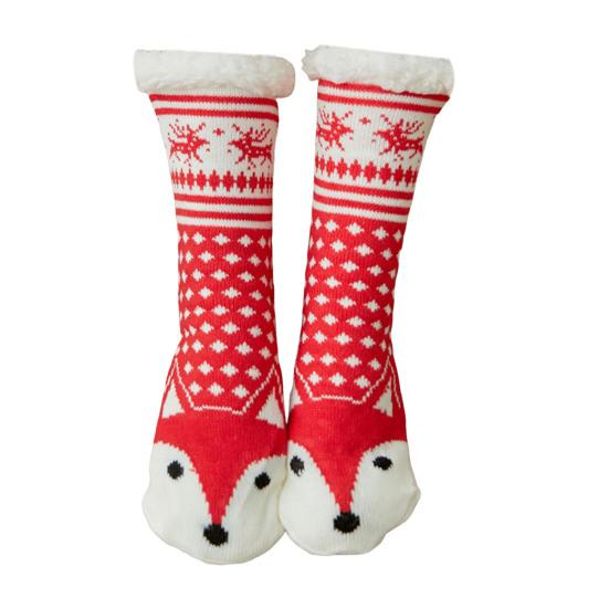 Slipper Socks Non-slip Silicone Keep Warm Cozy Autumn Winter Female Indoor Socks for Home