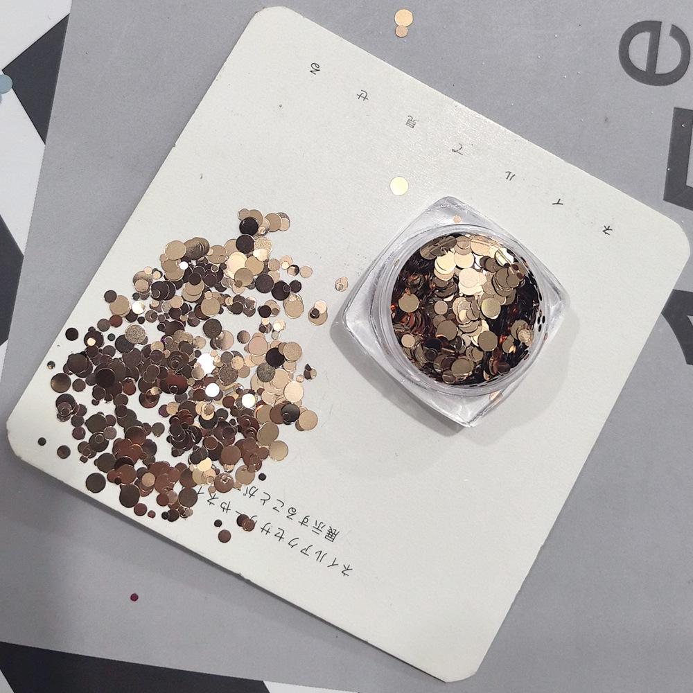 12-Grid Retro Nail Art Rhinestones & Polka Dot Glitter Sequins - DIY Small Round Ornaments.