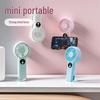 Portable USB-Charged Handheld Fan with Hook, Strong Wind & Long Battery for Outdoor Summer Cooling