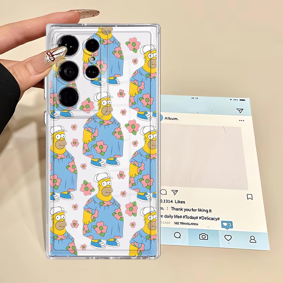The S-simpsons Case for Samsung Galaxy S24 Note 20 Ultra 10 S22 FE S23 Ultra S25 Edge S26 S20 Plus S21 Phone Cover