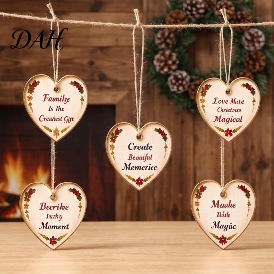 Christmas Gift Ideas 24 Days of Love Advent Calendar 2026, Pcs 2D Flat Acrylic Hanging Tree Decorations Heart Ornaments Countdown with Heartfelt