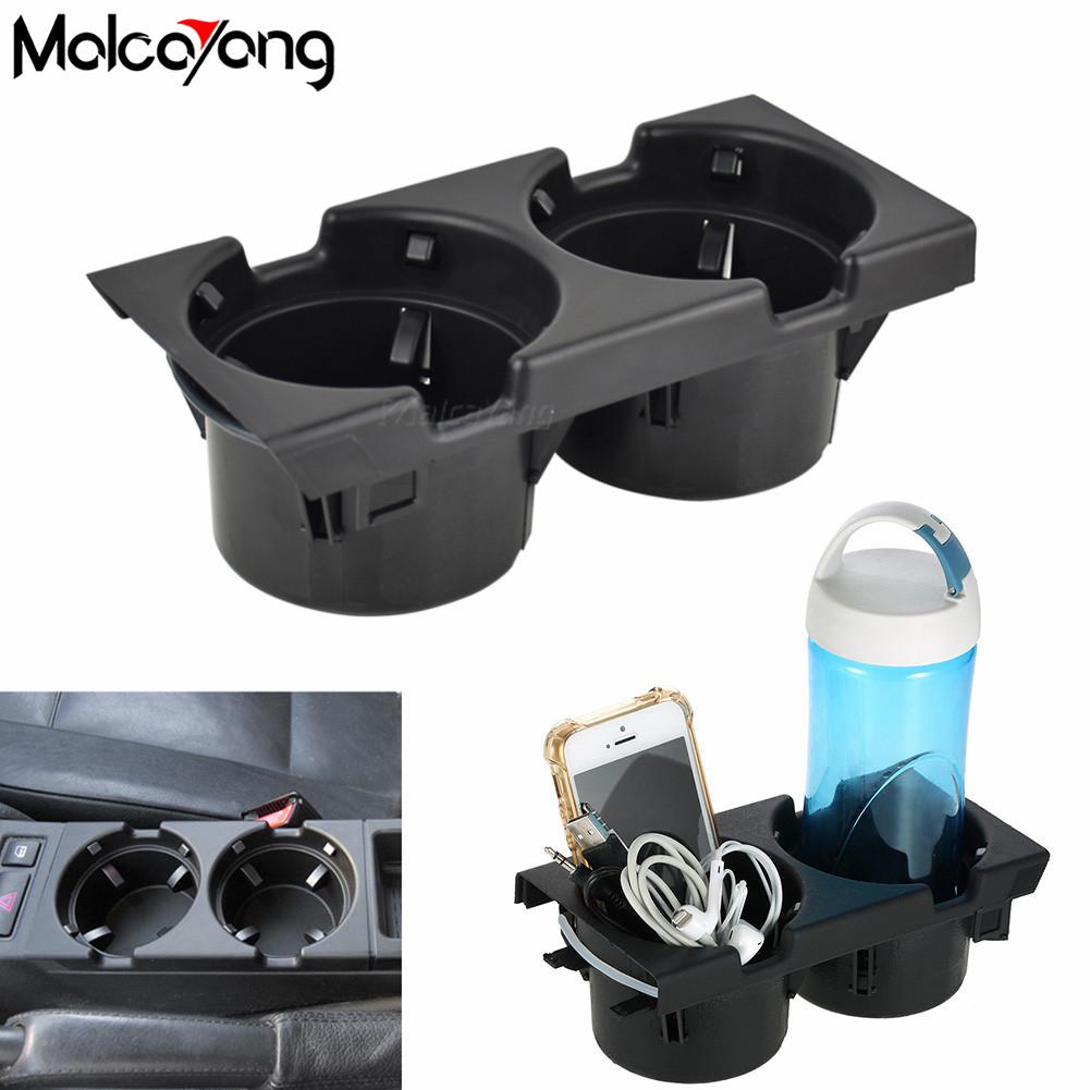 Consolă centrală neagră pentru mașină Suport pentru pahare de apă Suport pentru sticla de băuturi Tavă pentru monede pentru Bmw Seria 3 E46 323i 318I 320I 98-06