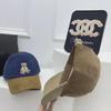 2024 Trendy Corduroy Baseball Cap with Little Brown Bear Design for Women and Men, Perfect for Spring and Autumn