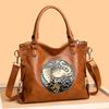 Vintage Chinese Style Elegant Shoulder Bag Women Fashion Euro-American Tote Bag Premium Soft Dough Bag Women
