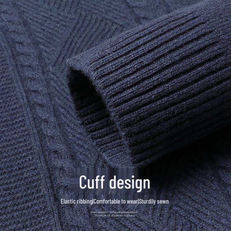 SHANSHAN Men's 100% Pure Wool V-Neck Pullover Sweater