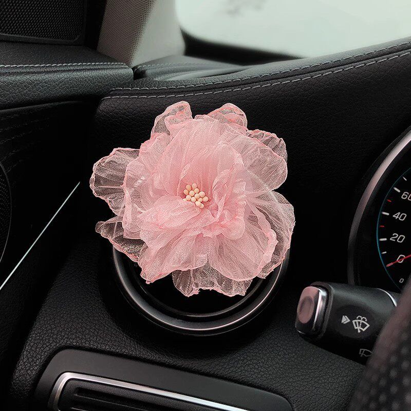 

High-End Leopard Print Cat Car Air Freshener Car Vent Decoration Car Interior Accessory Diffuser Stone Gift for Girls Netted Rose Flower Other notes