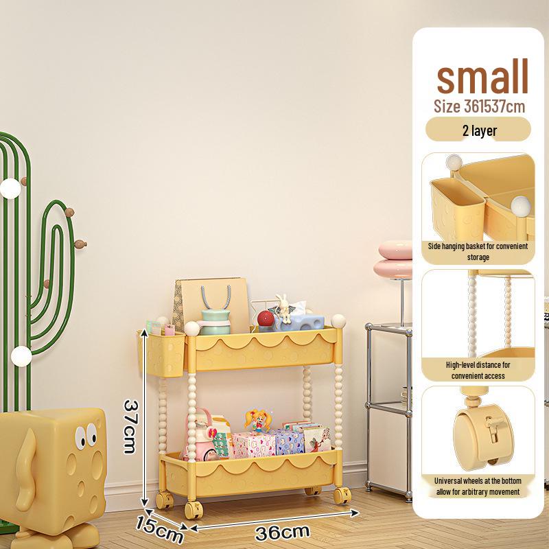 Multi-Layer Snack and Toy Storage Cart - Floor-Standing, Movable Organizer for Living Room