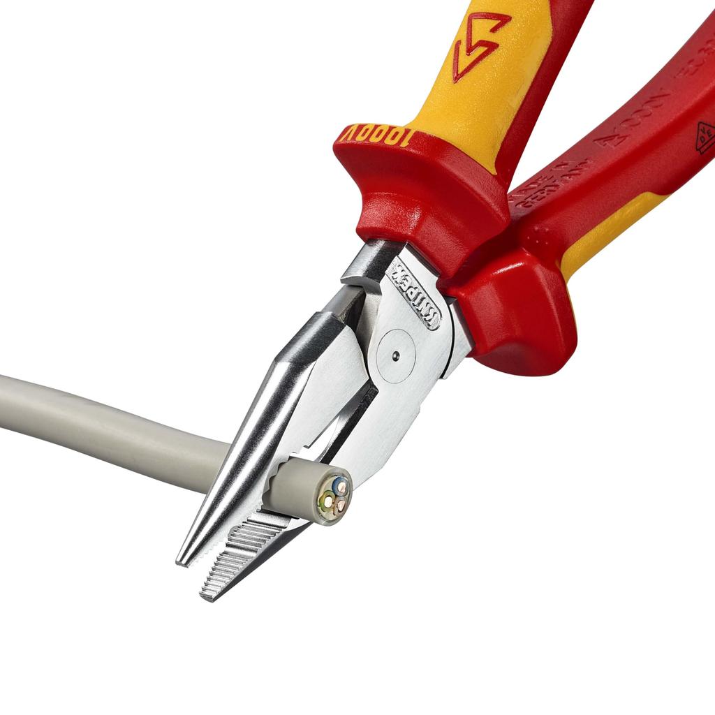 KNIPEX 1000V Insulated Needle Nose 185mm Overall Pliers, Length, 0826-185