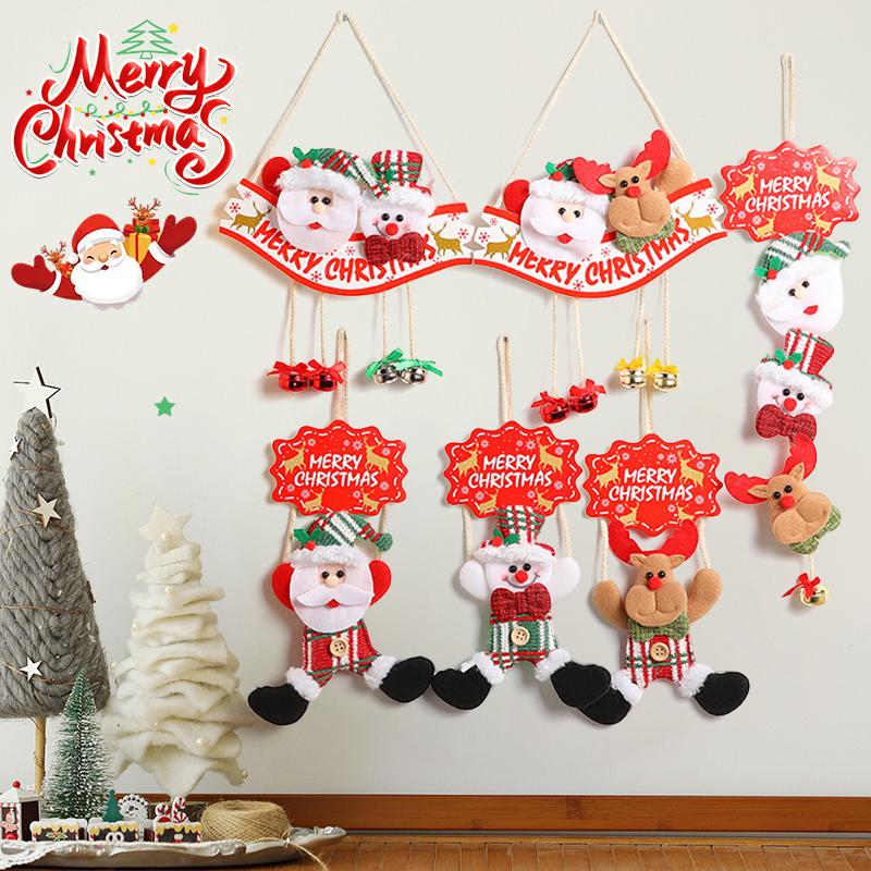 Hanging Christmas Decoraitons Home Wall Decoraitons New Year 2025 Room Decor Santa Claus Ornament for Home Navidad