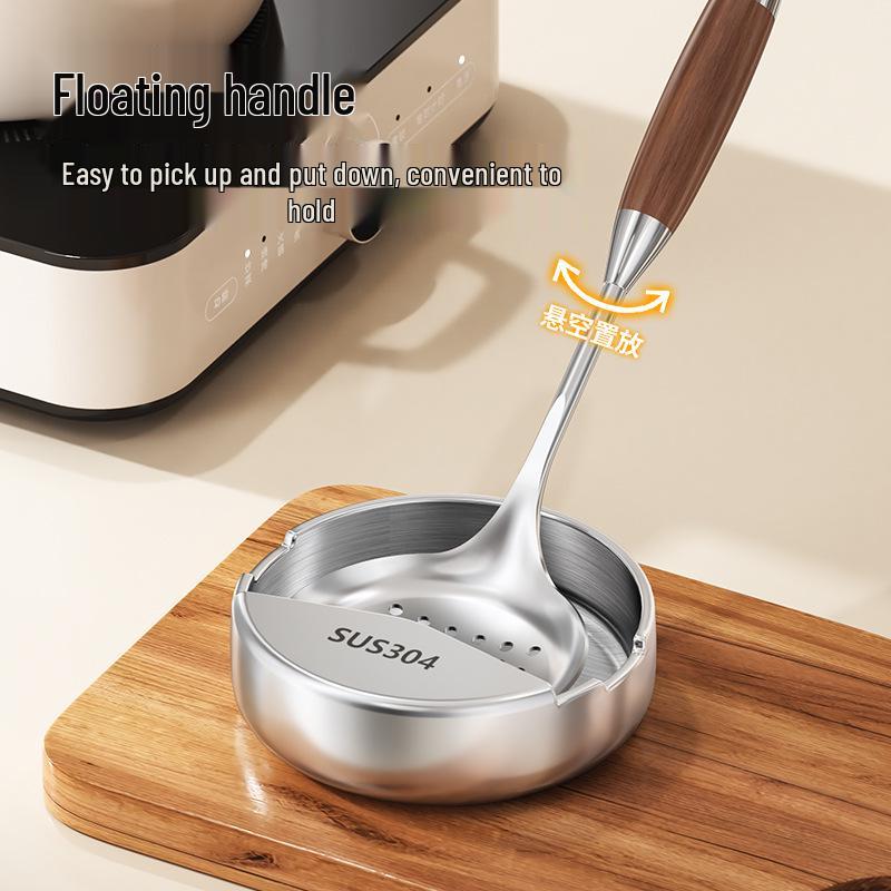 Stainless Steel Kitchen Rack for Ladles, Pot Lids, and Spatulas - Heat Resistant, Anti-Scald, Countertop Organizer.