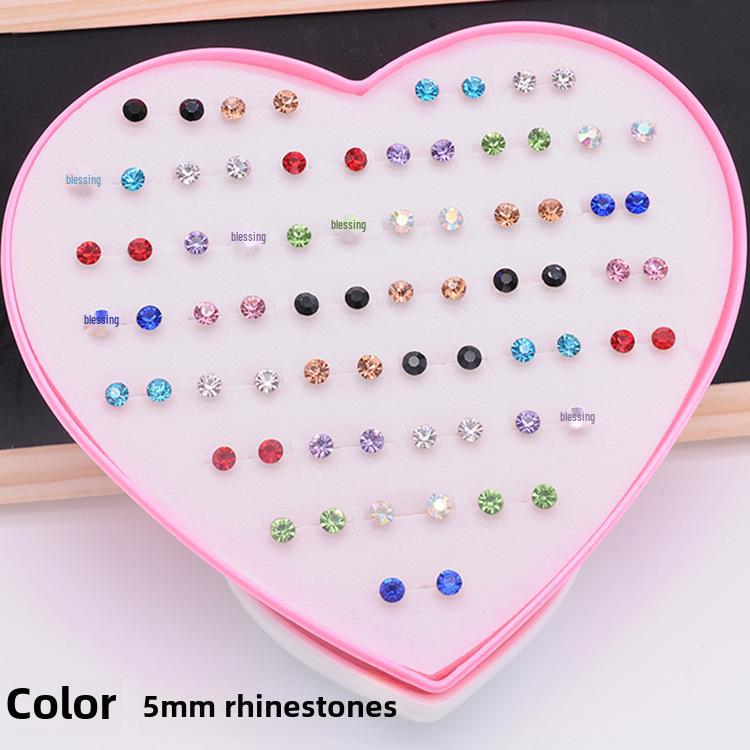 120 Love Earrings for Women: Diamond-Studded Resin and Plastic Jewelry Collection