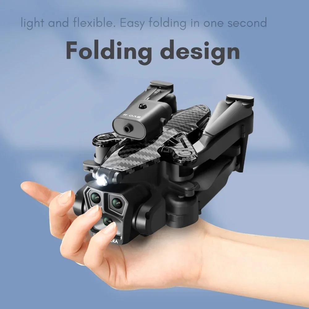 K10 MAX Rc Drone 8K Professional Wide Angle Triple HD Camera Foldable Helicopter Obstacle Avoidance Height Helicopters Toy Gifts