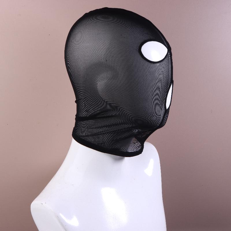 Black Lace Mask Unisex Sexy Head Mask Elastic Face Cover For Cosplay Party Performance Headgear
