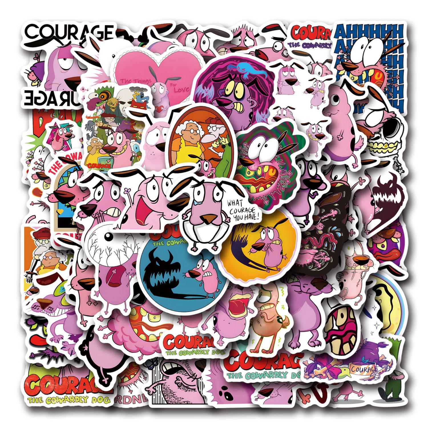 Car Beautiful Stickers 55 Curage The Cowardly Dog Movie Graffiti Stickers Decorate Scooter Laptop Stickers