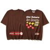 American Retro Hiphop Hip Hop Kanye Same Ins Super Fire Broken Planet Short Sleeve T-shirt Men and Women Trendy