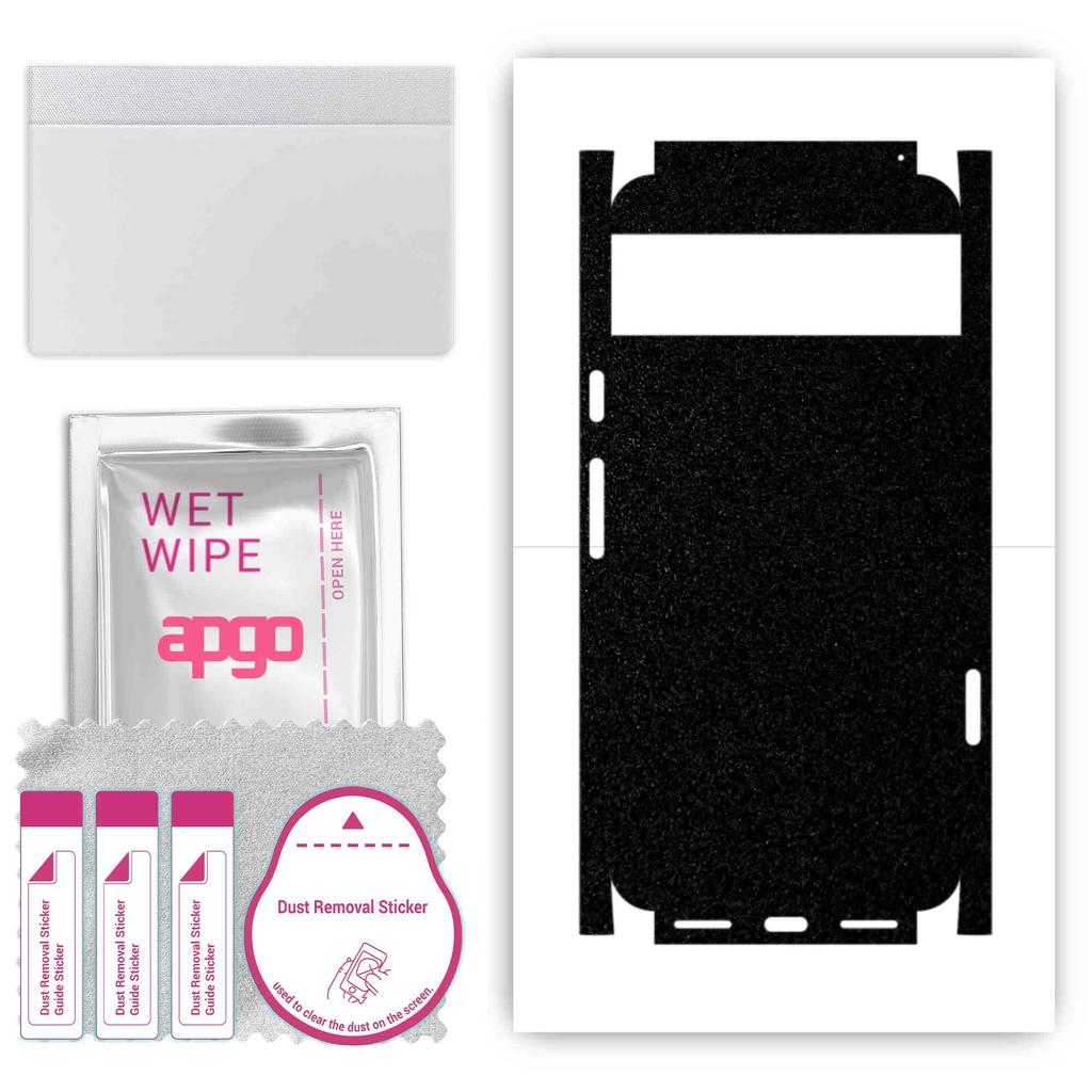 apgo Ochranná nálepka na zadní stranu a boky kompatibilní s Google Pixel 8, celoplošná fólie, vinylová fólie - matně černá se vzorem