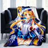 Moon Princess Print Flannel Blanket, Soft Warm Lightweight Throw Blanket for living Room,Sofa Bed Camping office
