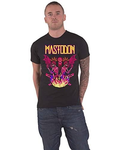 Mastodon T Shirt Double Brimstone Neon Band Logo Unisexs Black L S