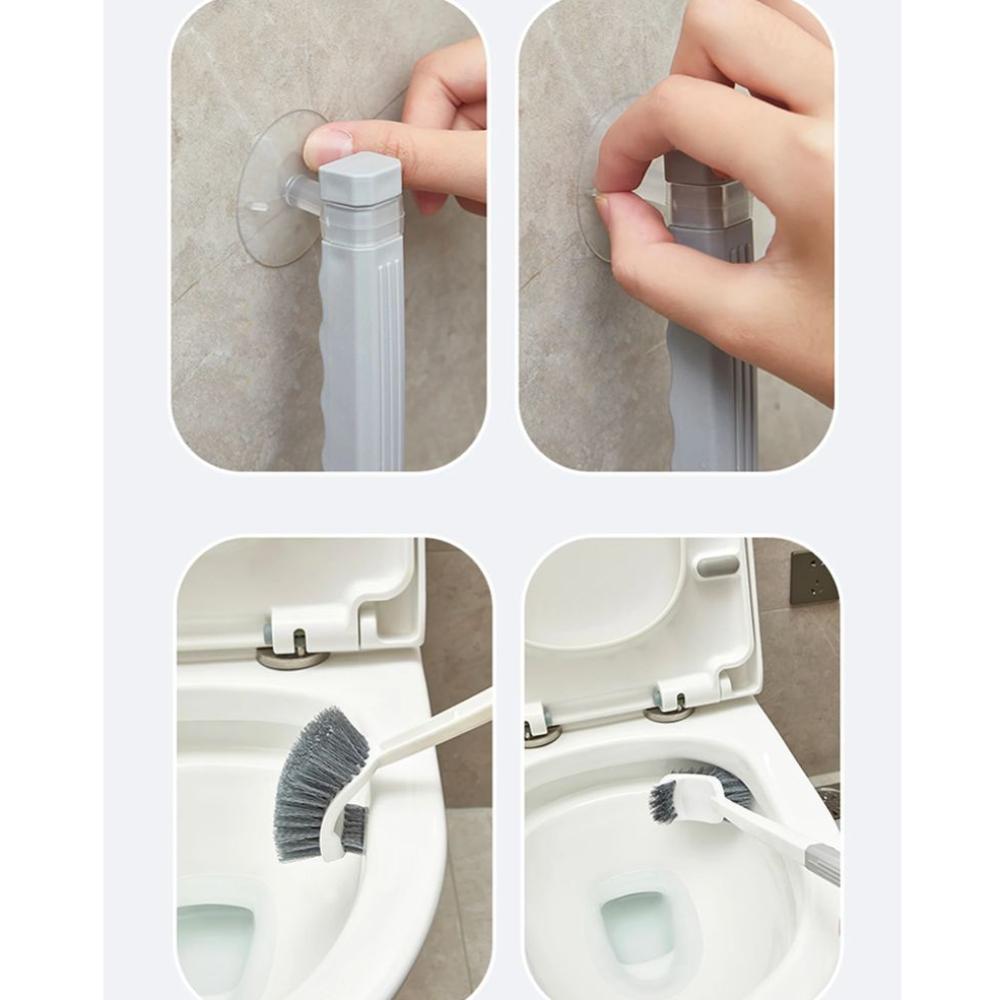 Long Handled Toilet Brush Double-Sided Elbow Bathroom Brush New Squat Brush Cleaning Tool