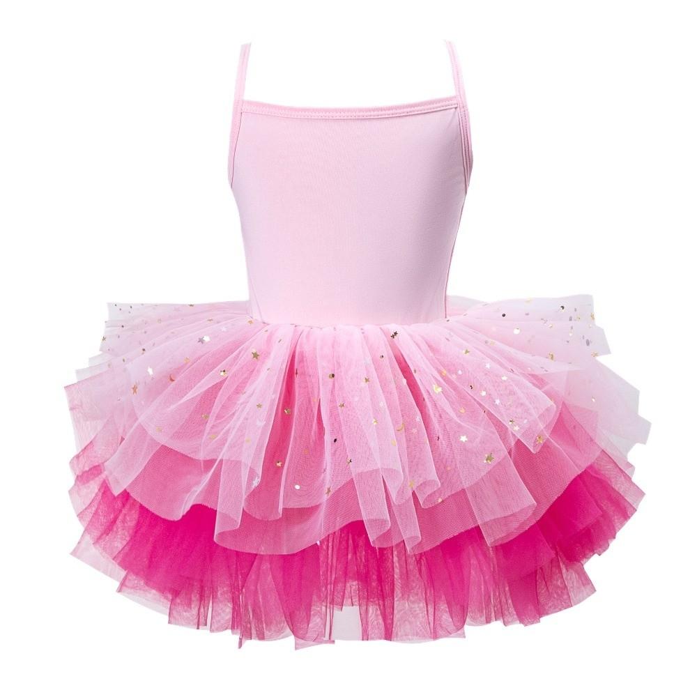 Short Sleeve Ballet TuTu Dress Sequin Ballet Performance Costume Party Dance Dress Grading