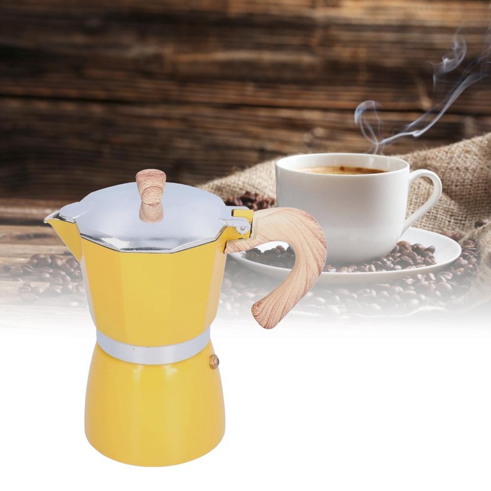 300ML Capacity Moka Pot Aluminum Alloy Coffee Maker Coffee Brewing Coffee Kettle  Home Use