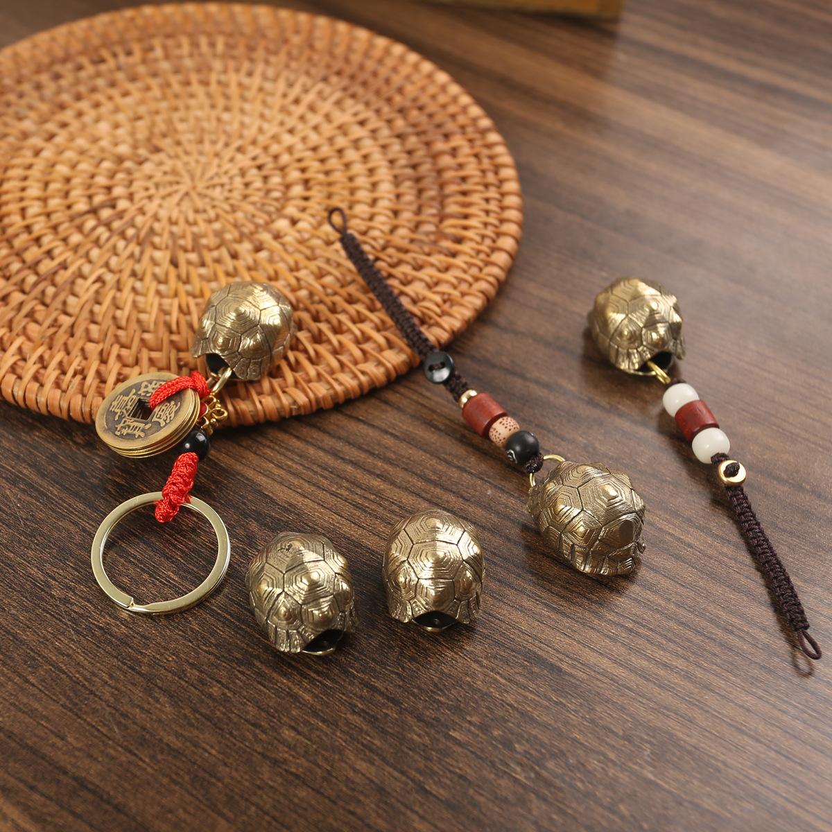 

Латунный колокольчик «Три льва» Подвеска-колокольчик ветра Имитация латуни Ретро брелок-подвеска Благоприятный Ретро латунный колокольчик-подвеска