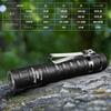 JeckLamp LED 550 IPX8 4 101m Beam AAA Battery Operated Light, Lumens, Waterproof, Modes, Distance, (JE007) (Black)