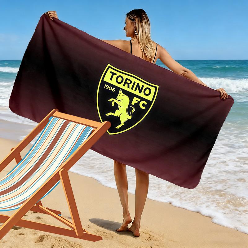 Torino Football Club3 Print Beach Towel, Large Soft Quick Dry Towel for Beach Camping Swimming