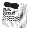 Bungee Cord Boat Deck Rigging Kit Accessory Rubber Nylon Hooks Tie Down Rivets for Marine Outfitting