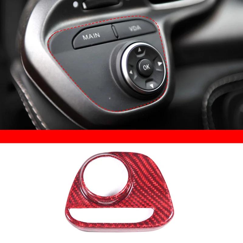 

For Ferrari 458 VDA push button switch frame decorative frame interior modification sticker real carbon fiber 1pcs LHD 2011-2016 красный
