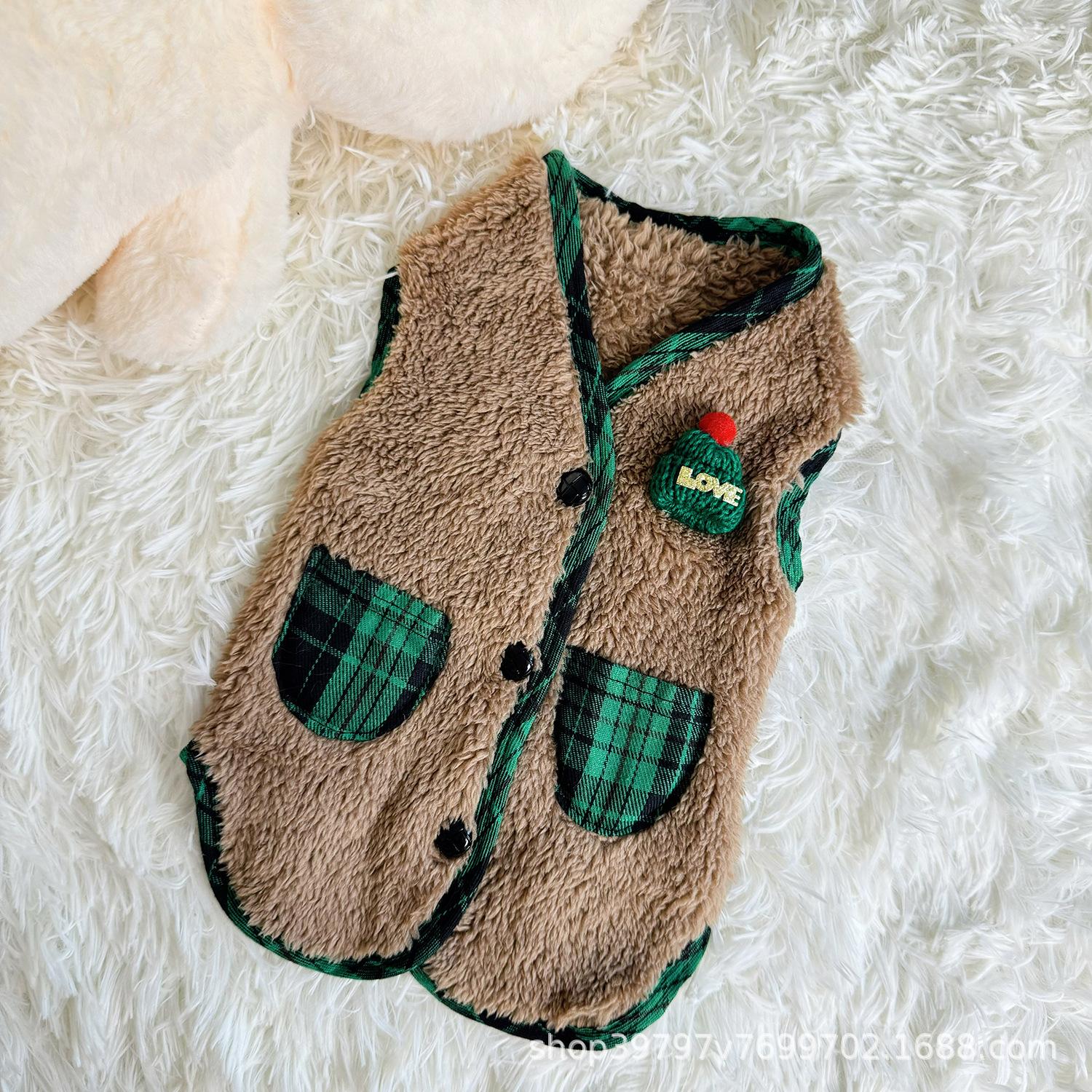 

Двуногий кардиган-жилет из арктического бархата, теплый и утолщенный, осенне-зимняя одежда для домашних животных, собак, кошек, для собак средних и малых пород, тедди XXL