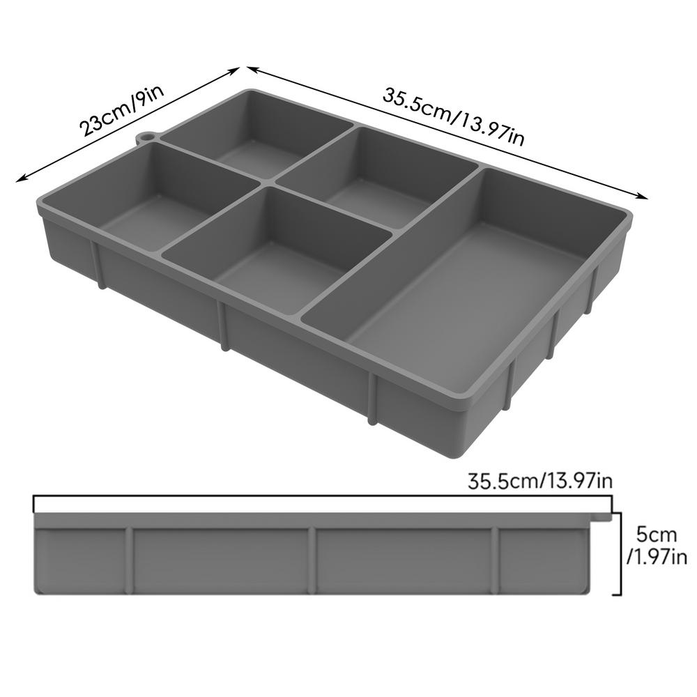 

Snack Box Container Storage Containers Divided Serving Tray 5 Compartments Snack Tray Storage Organizer Food Trays Snackle Box чёрный