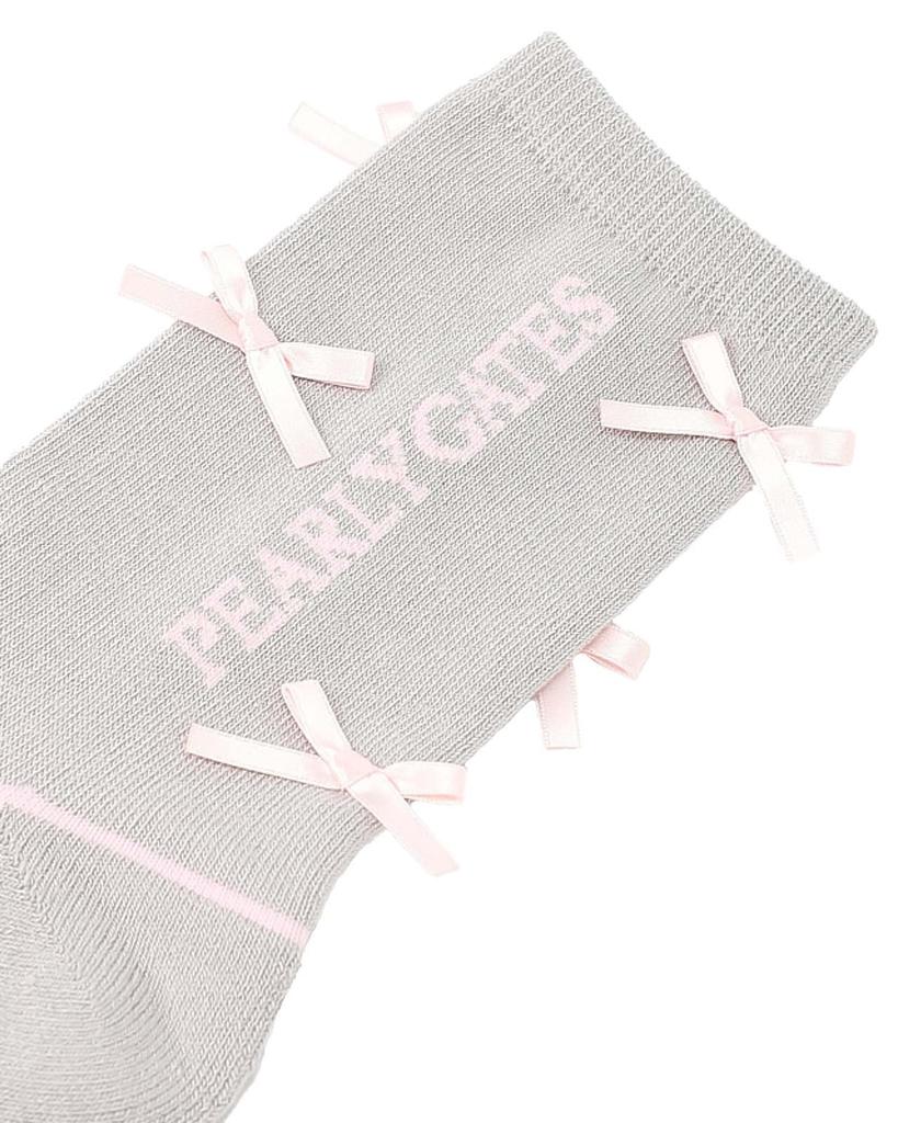 PEARLY GATES Women's Mid-Length Socks (Antibacterial and Odor-Resistant, Thin Ribbon) / Golf Socks / 053-5186210 020_Gray FR