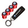 Hijk1 ·Car Tire Wheel Valve Caps Cover Suede Car Key Chain Ring Keychain For VW GTI Polo Golf MK6 Passat B7 B8 Tiguan Arteon ID.3 Jett