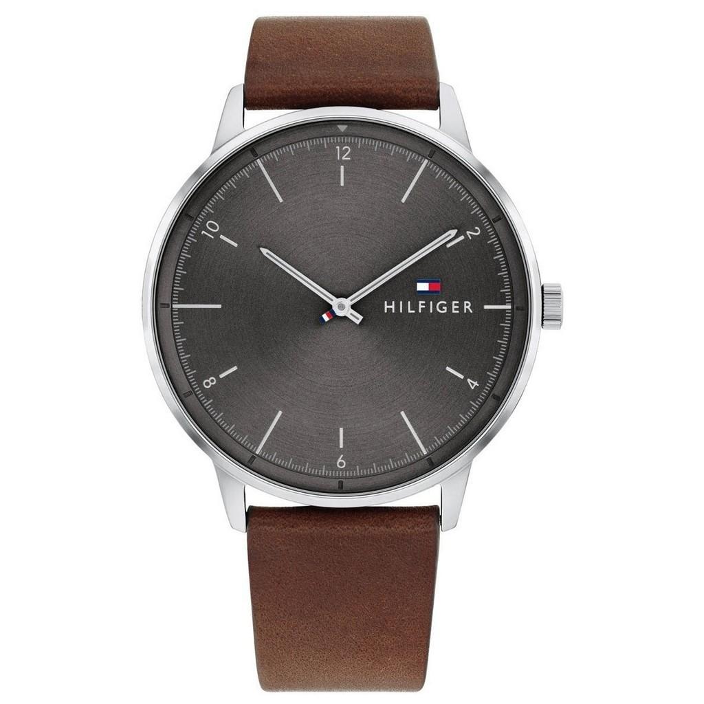 

Tommy Hilfiger Hendrix Кожаный ремешок Серый циферблат Кварцевые 1791840 Мужские часы