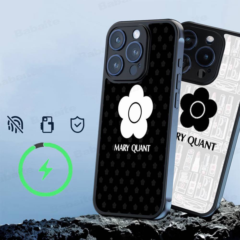 Fashion M-Mary-Q-Quants Phone Case For iPhone 17 Air 16 15 14 13 12 11 Pro Max Plus For Magsafe Wireless Charge Cover
