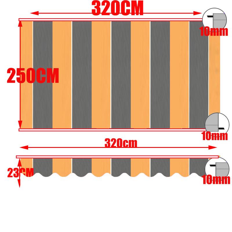 Tewango Custom Outdoor Awning Waterproof Fabric Store Curtain Balcony Canopy Cover UV Block Sunscreen Rain Tarp Strip Cloth