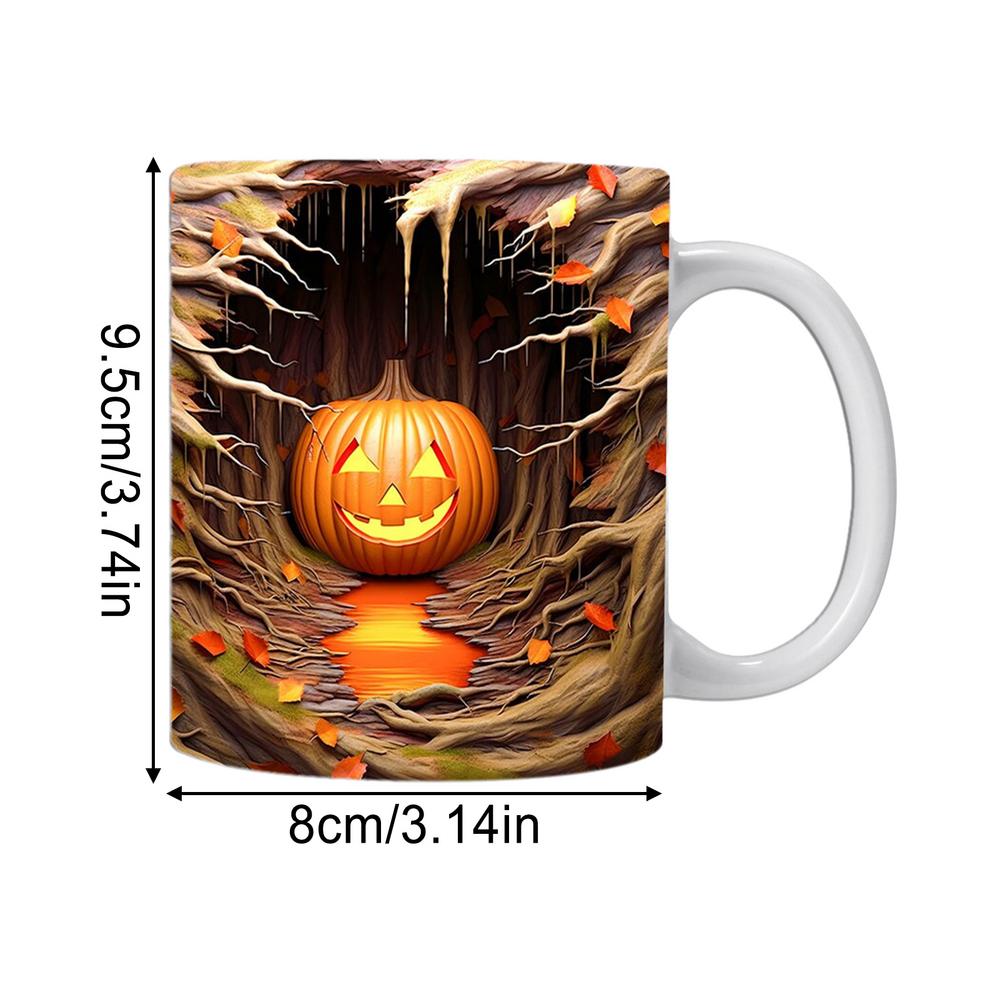 Halloween Ceramic Mug 350ml Milk Cup with Handle Juice Cup for Home School Table Centerpiece Aesthetic Room Decor