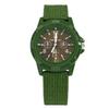 [ZooooM] Military Wristwatch Men's Fashion Watch Quartz Analog Casual Outdoor Design Faux Dial (Green) ZM-MIRITOKE-GR