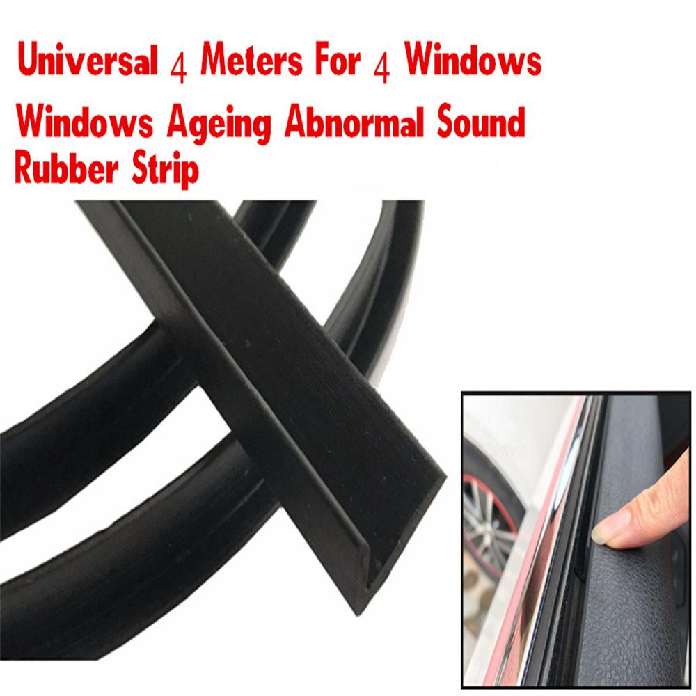 4M Black Car Front Rear Side Door Window Edge Sealed Strip Trim Weatherstrip Us