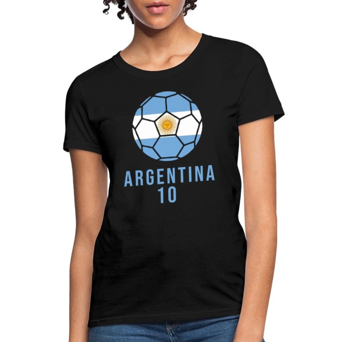 Argentina Number 10 Soccer Fan Women s T-Shirt XXXL